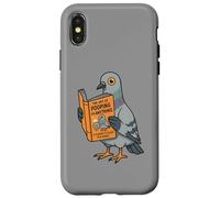 Funny Pigeon Reading Book Bird Joke Humor Case for iPhone X/XS