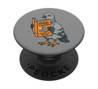 Funny Pigeon Reading Book Bird Joke Humor PopSockets Adhesive PopGrip