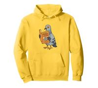 Funny Pigeon Reading Book Bird Joke Humor Pullover Hoodie