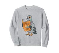 Funny Pigeon Reading Book Bird Joke Humor Sweatshirt