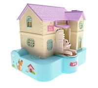 Funny Piggy Bank, Puppy House Saving Box, Funny Dinosaur House Piggy Bank Automatically Swallowed with Luminous and Musical Effects for Children