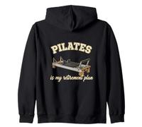 Funny Pilates Is My Retirement Plan Pilates Lover Zip Hoodie
