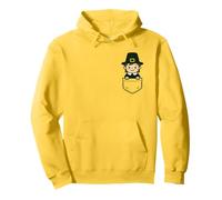 Funny Pilgrim Pocket Pal Cute Thanksgiving Holiday Pullover Hoodie