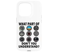 Funny Pilot Art Men Women Aviation Airline Pilot Instruments Case for iPhone 15 Pro