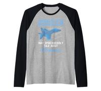 Funny Pilot Aviation Jet Fighter Aeroplane Plane Raglan Baseball Tee
