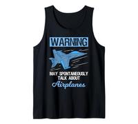 Funny Pilot Aviation Jet Fighter Aeroplane Plane Tank Top