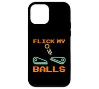 Funny Pinball Player Flick My Balls Retro Arcade Humor Case for iPhone 12 mini