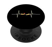 Funny Pinball Player Heartbeat Arcade Machine Game Retro PopSockets Adhesive PopGrip