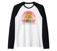 Funny Pineapple, All U Can Eat Retro Upside Down Pineapple Raglan Baseball Tee