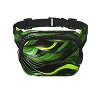 Funny Pineapple Fanny Pack for Women Men Fashion Waist Pack Adjustable Belt Bag for Workout Running Travelling Casual Waist Bag, Abstract Green Snake, One Size
