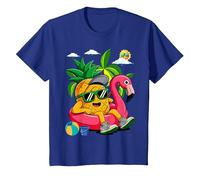Funny Pineapple Flamingo Tropical Beach Hawaiian Boys T-Shirt