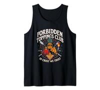 Funny Pineapple Pizza Forbidden Toppings Club Cheesy Foodie Tank Top