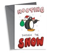 Funny Pingu Christmas Card - Penguin 90's Kids TV