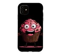 Funny Pink Muffin Face for Cupcakes and Muffins Lovers Case for iPhone 11
