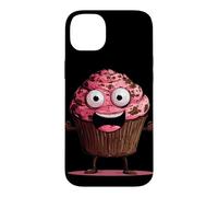 Funny Pink Muffin Face for Cupcakes and Muffins Lovers Case for iPhone 14 Plus