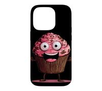 Funny Pink Muffin Face for Cupcakes and Muffins Lovers Case for iPhone 14 Pro