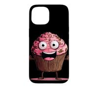Funny Pink Muffin Face for Cupcakes and Muffins Lovers Case for iPhone 15