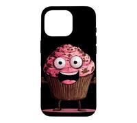 Funny Pink Muffin Face for Cupcakes and Muffins Lovers Case for iPhone 16 Pro