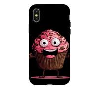 Funny Pink Muffin Face for Cupcakes and Muffins Lovers Case for iPhone X/XS