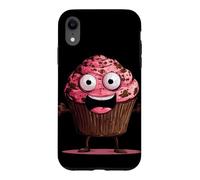Funny Pink Muffin Face for Cupcakes and Muffins Lovers Case for iPhone XR