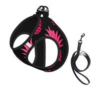 Funny Pink Pine Small Pet Towing Vest, Adjustable Straps, Easy to Walk, Soft and Breathable Straps, Suitable for Small Dogs and Cats, Etc