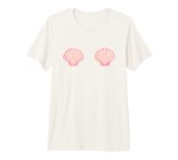 Funny Pink Seashell Bra Bikini Top Beach Summer Costume Fun Premium T-Shirt