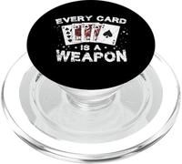 Funny Pinochle Game Cards - Fun Tee Every Card Is A Weapon PopSockets PopGrip for MagSafe