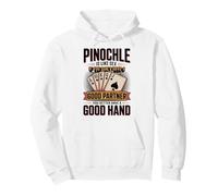 Funny Pinochle Is Like Sex Good Partner Good Hand Card Pullover Hoodie
