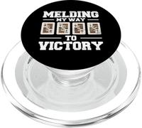 Funny Pinochle Quote Men Women Melding My Way To Victory PopSockets PopGrip for MagSafe
