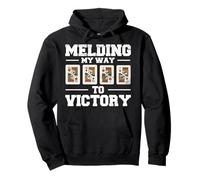 Funny Pinochle Quote Men Women Melding My Way To Victory Pullover Hoodie