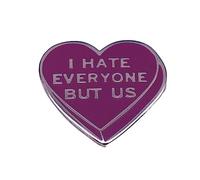 Funny Pins Gift I Hate Everyone But Us Best Friend Pin Set Friendship Birthday Gifts BFF Best Friend, S, Alloy Steel, no gemstone