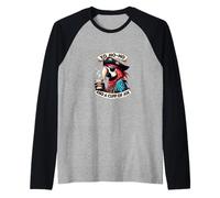 Funny Pirate Design. YO HO HO & A Cup of Joe. Cup of Coffee Raglan Baseball Tee
