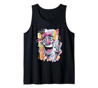 Funny Pirate Peace Graffiti Pop Character Graphic Art Face Tank Top