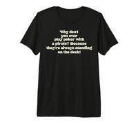 Funny Pirate Poker Joke - Witty Deck Pun Humor Premium T-Shirt