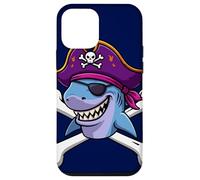 Funny Pirate Shark Crossbones Halloween Graphic Case for iPhone 12 mini