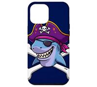 Funny Pirate Shark Crossbones Halloween Graphic Case for iPhone 12 Pro Max