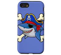 Funny Pirate Shark Crossed Bones Halloween Costume Case for iPhone SE (2020) / 7/8