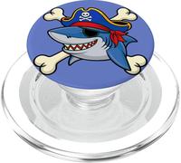 Funny Pirate Shark Crossed Bones Halloween Costume PopSockets PopGrip for MagSafe