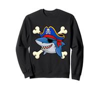 Funny Pirate Shark Crossed Bones Halloween Costume Sweatshirt