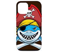Funny Pirate Shark Halloween Cross Bones Graphic Case for iPhone 12/12 Pro