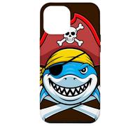 Funny Pirate Shark Halloween Cross Bones Graphic Case for iPhone 12 Pro Max