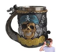 Funny Pirates Themed Mug - Reusable Insulated Drinks | Coffee Tea Cup Pirate Theme Coffee Cups Stainless Steel Coffee Cup Beer Cup for Birthday Christmas New Year Anniversary East