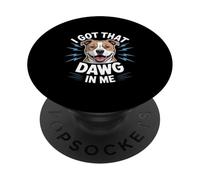 Funny Pit Bull I Got That Dawg In Me Lightning Saying PopSockets Adhesive PopGrip
