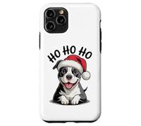 Funny Pitbull Dog Santa Hat Ho Ho Ho Christmas Pit Bull Case for iPhone 11 Pro