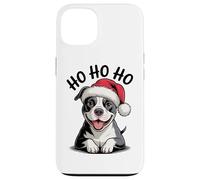 Funny Pitbull Dog Santa Hat Ho Ho Ho Christmas Pit Bull Case for iPhone 13