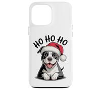 Funny Pitbull Dog Santa Hat Ho Ho Ho Christmas Pit Bull Case for iPhone 13 Pro Max