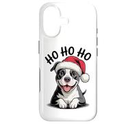 Funny Pitbull Dog Santa Hat Ho Ho Ho Christmas Pit Bull Case for iPhone 17