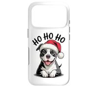 Funny Pitbull Dog Santa Hat Ho Ho Ho Christmas Pit Bull Case for iPhone 17 Pro