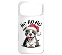 Funny Pitbull Dog Santa Hat Ho Ho Ho Christmas Pit Bull Case for iPhone 17 Pro Max