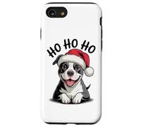 Funny Pitbull Dog Santa Hat Ho Ho Ho Christmas Pit Bull Case for iPhone SE (2020) / 7/8